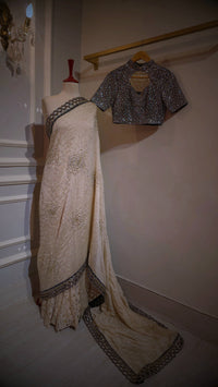 Velvet & Swarovski Ensemble saree